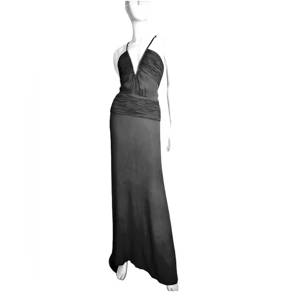 Versace | Dresses | Gianni Versace Black Silk Gown Size 4 | Poshmark